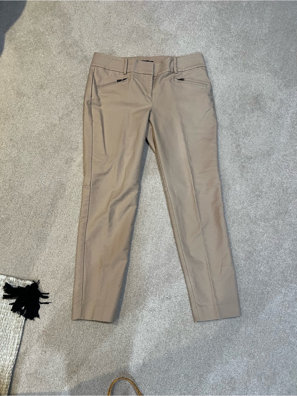 Women's Beige Slim Trousers